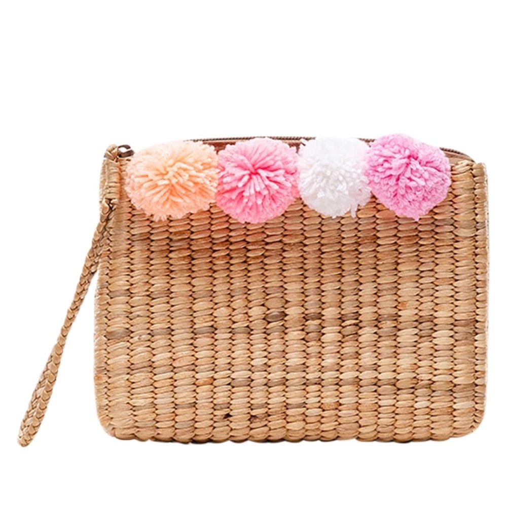 NEW Sea and Grass Eva Pom Pom Wristlet